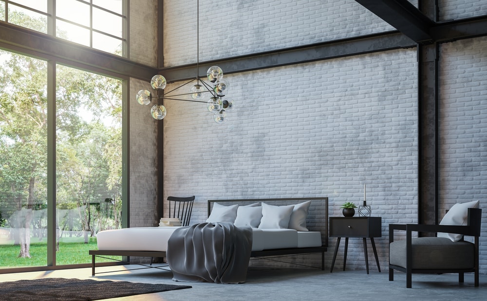Een donker interieur in de slaapkamer zorgt voor meer rust